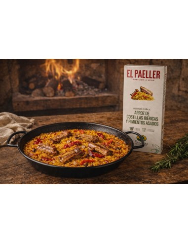 Arroz de Costillas Ibéricas y pimientos asados El Paeller